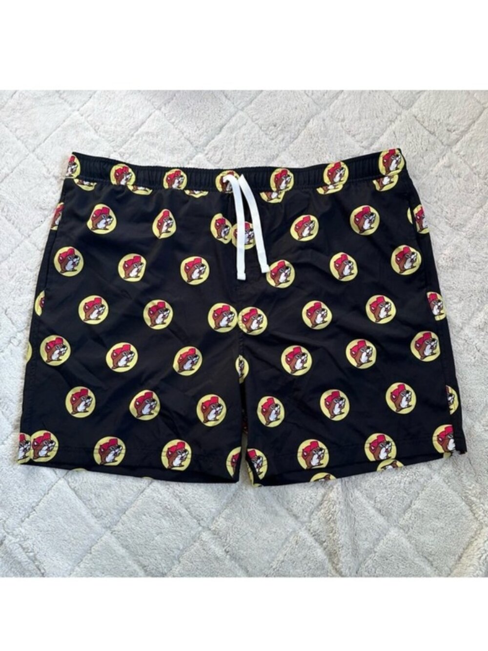 Buc-cee's | Black And Yellow Logo Swim Trunks | Size 2X